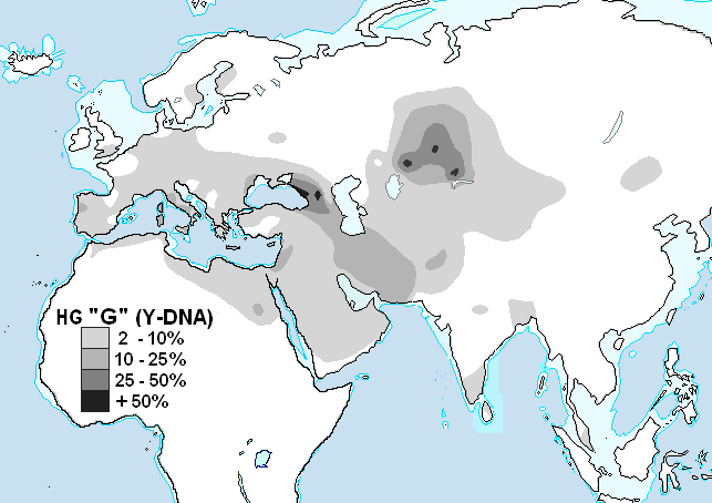 G distribution map